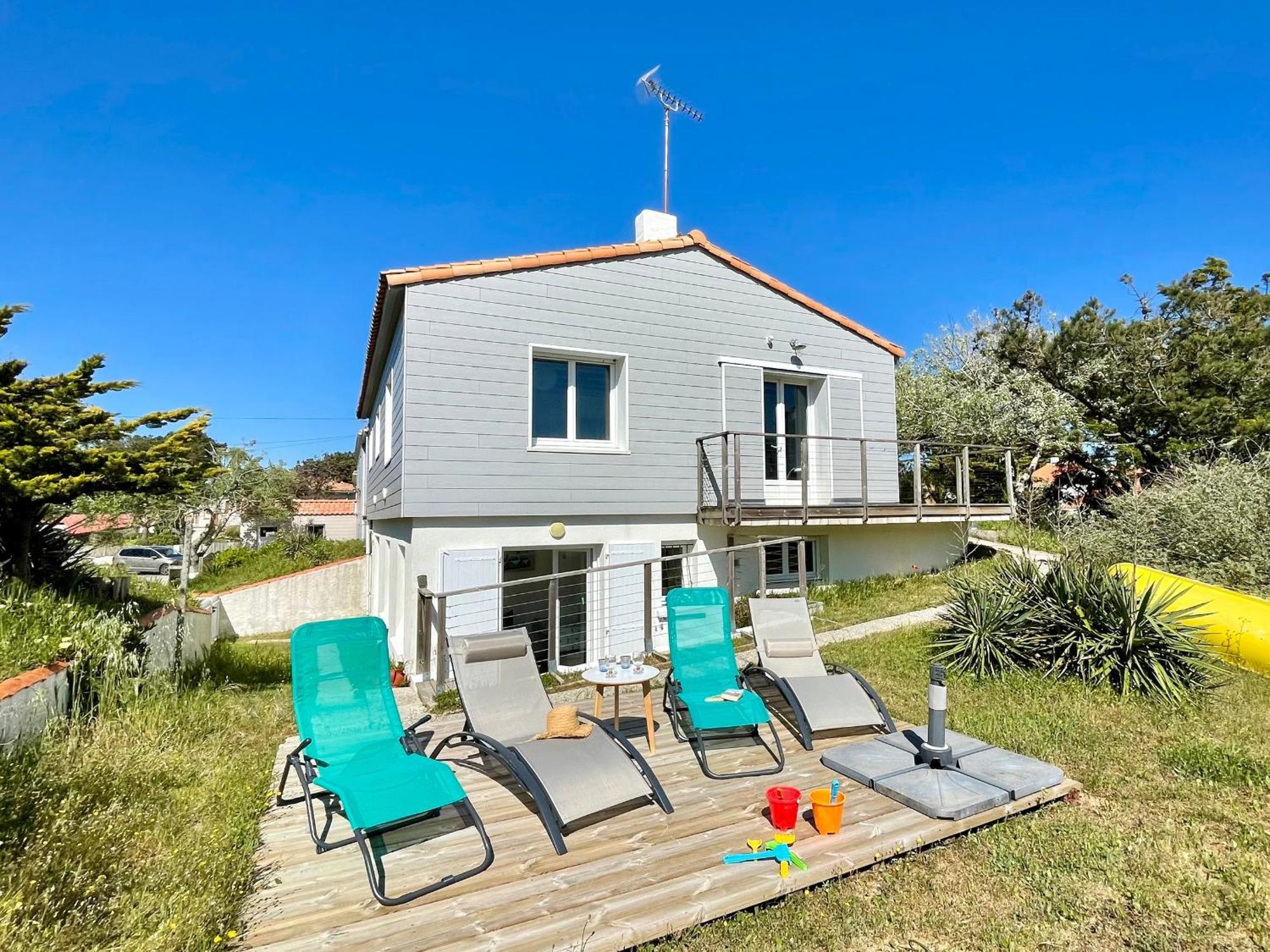 Maison Familiale Au Calme, Proche Plage, 9 Couchages, Terrasses, Wifi, Garage Velo - Bretignolles-Sur-Mer - Fr-1-231-203 ภายนอก รูปภาพ